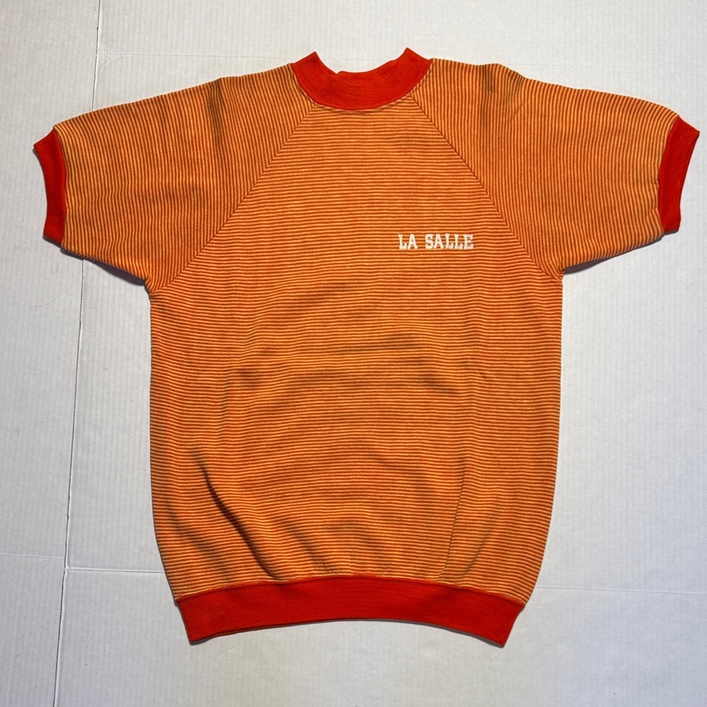 VINTAGE Sportswear by Creslan and‎ Cotton Men's Orange Striped Sweatshirt RARE M